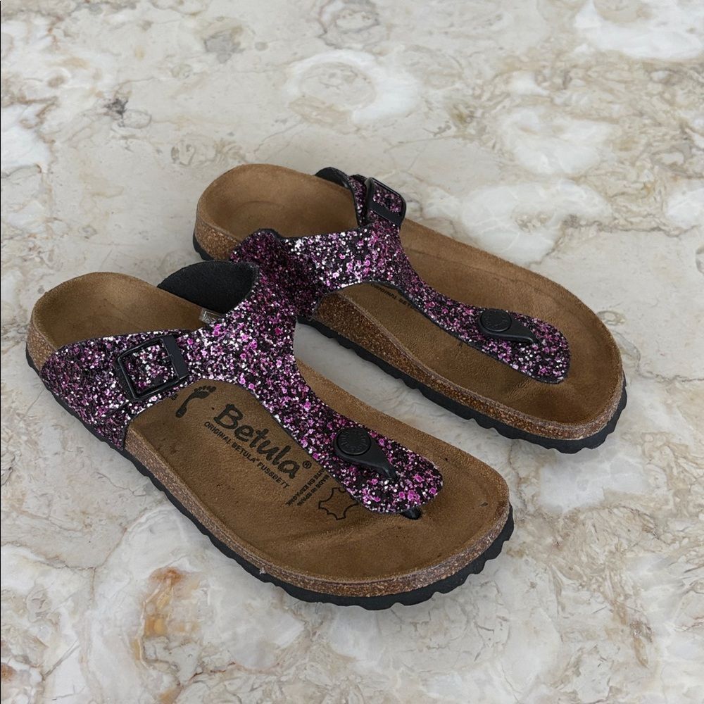 Betula by Birkenstock Gizeh Sandals – Pink Glitter – Size 5 - Picture 3 of 13